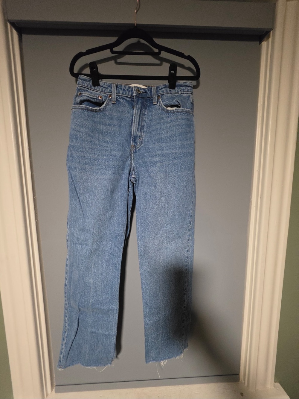 Abercrombie & Fitch curve love vintage straight high rise Blue Straight Jeans